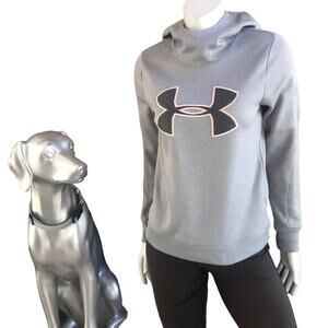 Under Armour Fleece Lined Hoodie Gray Sweatshirt Women's Size XS